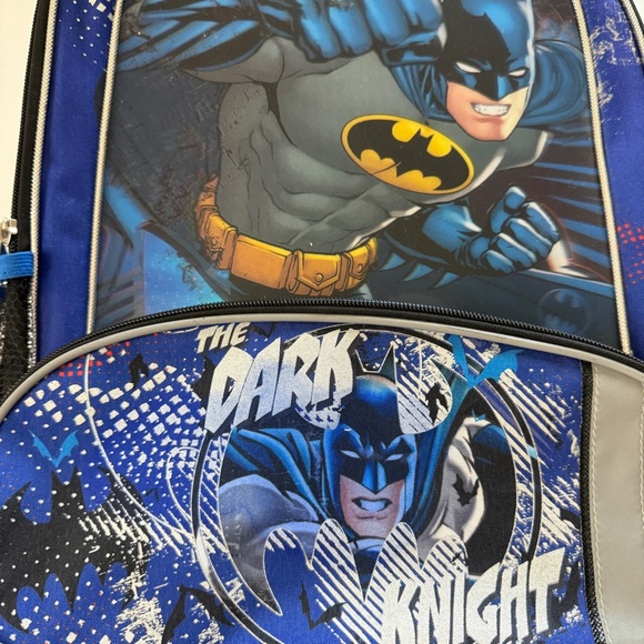 Batman Senior Backpack Full Size Kid Cartoon DC Character Blue Black Hologram - Picture 7 of 12